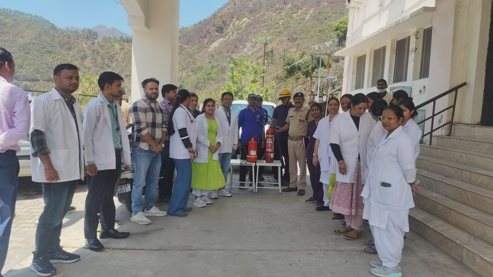 Rudraprayag Jila Chikitshalaya Mein Agni Suraksha Mock Drill